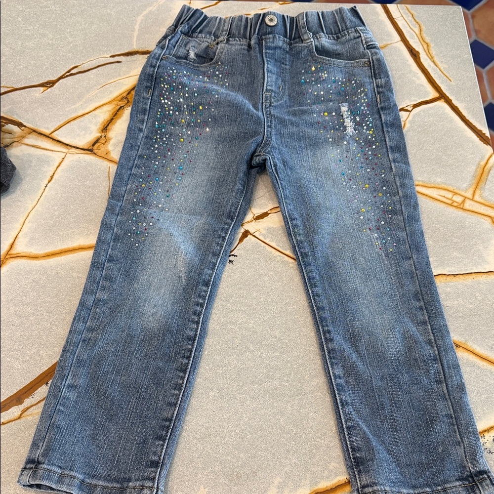 Lola & The Boys Kids Blue Jeans with Colorful Accents